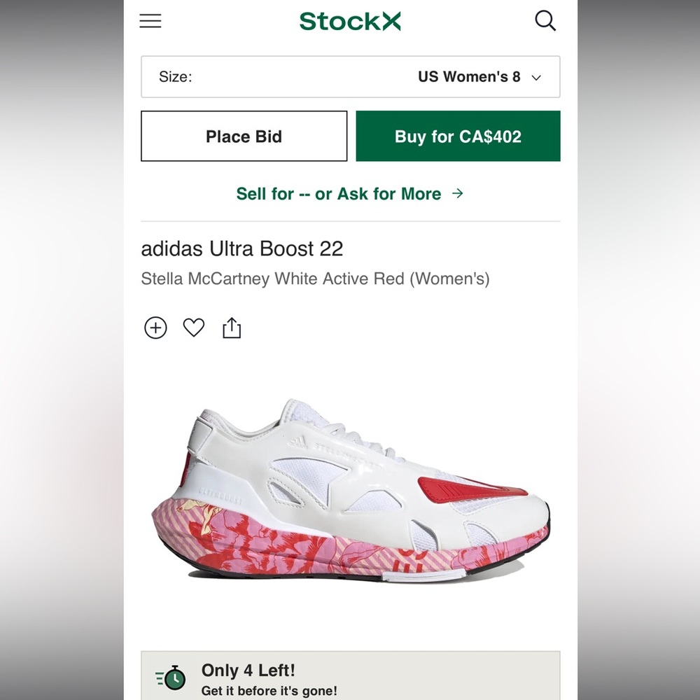 Stella McCartney adidas Ultra Boost 22 - Picture 4 of 11
